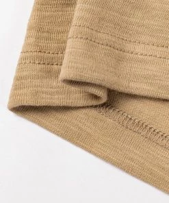 Non Stock MFG. CO. Heavyweight US Cotton Gusset Tubular T-Shirt - Sand 22 Non Stock MFG. CO. Heavyweight US Cotton Gusset Tubular T-Shirt - Sand