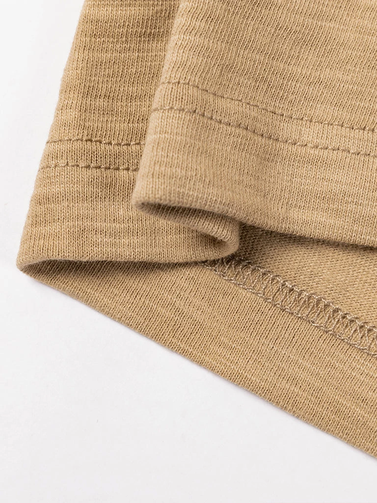 Non Stock MFG. CO. Heavyweight US Cotton Gusset Tubular T-Shirt - Sand 11 Non Stock MFG. CO. Heavyweight US Cotton Gusset Tubular T-Shirt - Sand