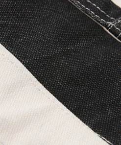 Bob Dong Wide Stripe Prisoner Style Motorcycle High Back Vintage Bib Overalls BOTTOMS