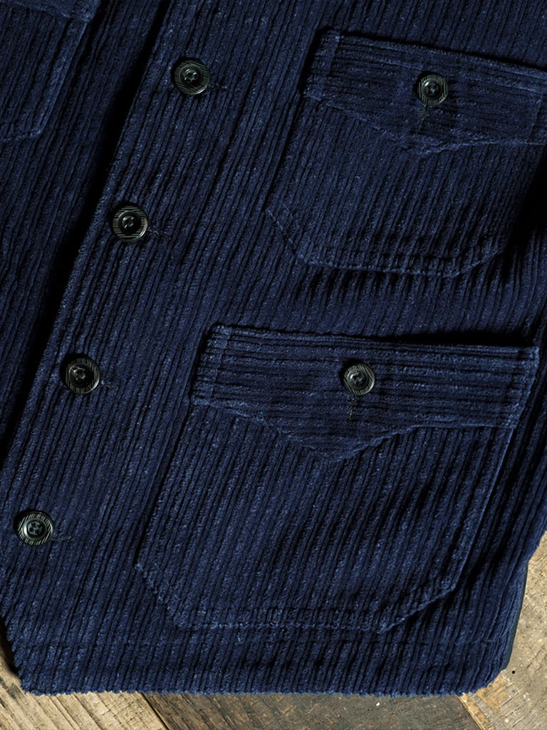 Annual Ring 1920s Indigo Corduroy Work Vest 9 Annual Ring 1920s Indigo Corduroy Work Vest