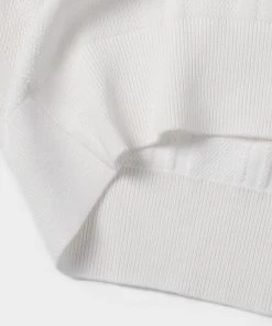 Annual Ring Retro Knitted Jacquard Polo Shirt - White BEST SELLERS