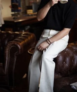 Annual Ring Retro Knitted Jacquard Polo Shirt - Black May 2022 18 Annual Ring Retro Knitted Jacquard Polo Shirt - Black May 2022