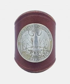 Old Selling Leather Eagle Coin Leather Bandana Slide