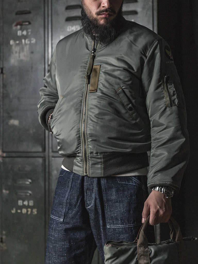 Bronson MFG. CO. 1950s USAF Type MA-1 Flight Jacket TOPS 5 Bronson MFG. CO. 1950s USAF Type MA-1 Flight Jacket TOPS