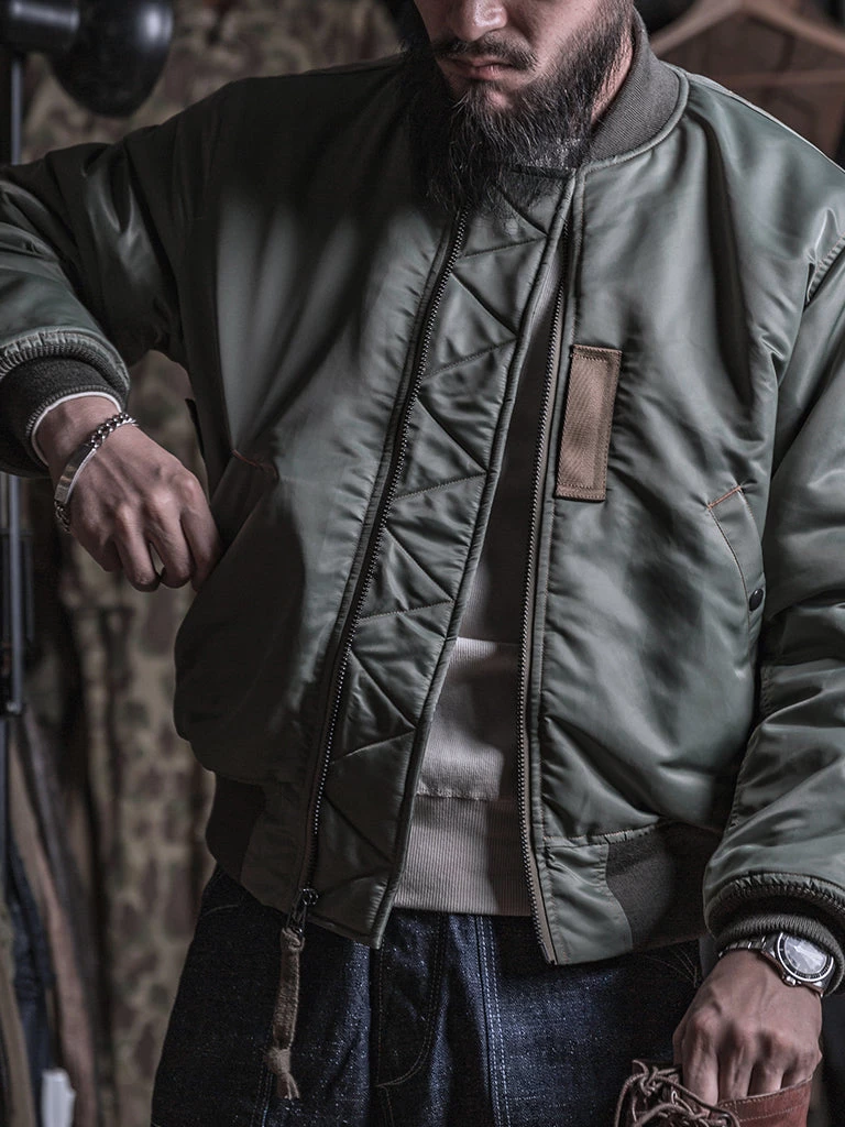 Bronson MFG. CO. 1950s USAF Type MA-1 Flight Jacket TOPS 7 Bronson MFG. CO. 1950s USAF Type MA-1 Flight Jacket TOPS